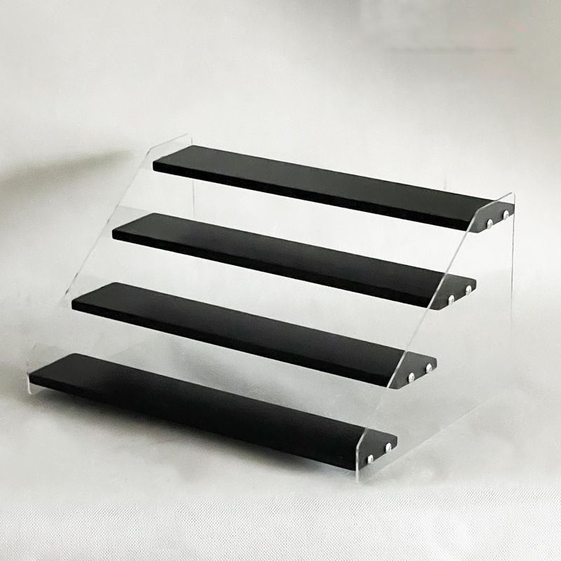 Perfume Fragrance Holder - 1-7 단계 아크릴 목재 디스플레이 스탠드