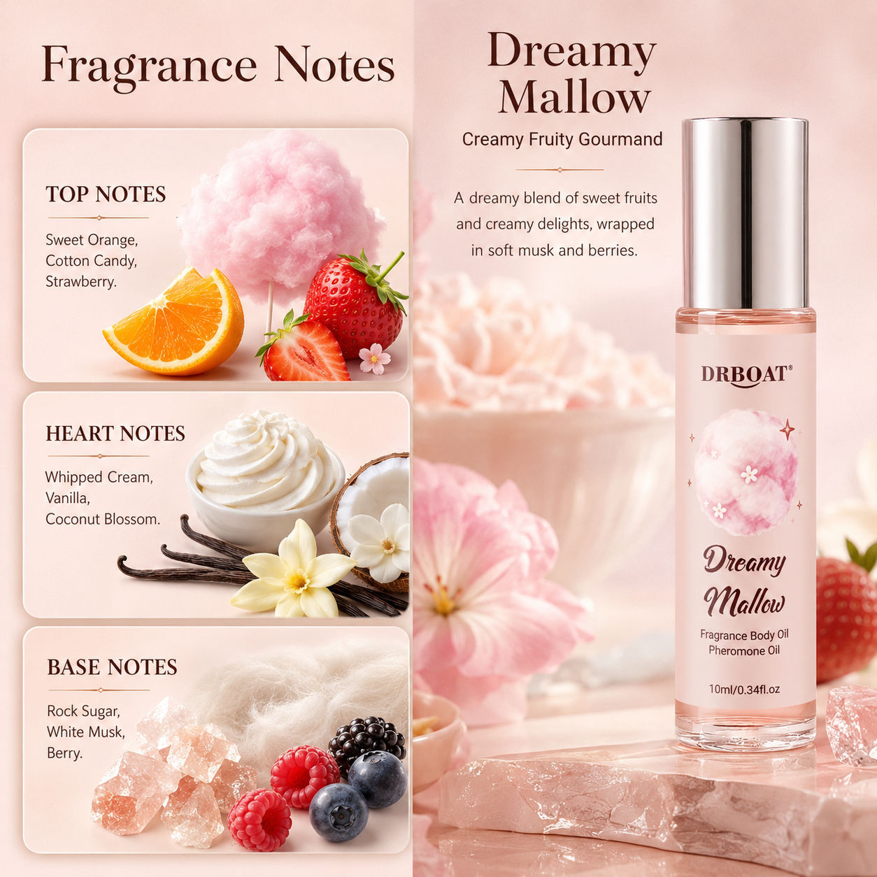 여성용 롤온 향수 오일, 마시멜로 스트로베리 향, 알코 - Fragrance-Oils Perfume 리뷰 및 가격