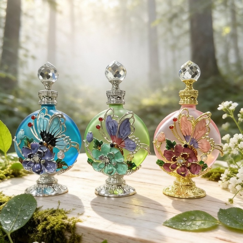 4개입 빈 향수병 에나멜 나비 모양 골드 베이스 다이아 - Perfume Fragrance Base 리뷰 및 가격