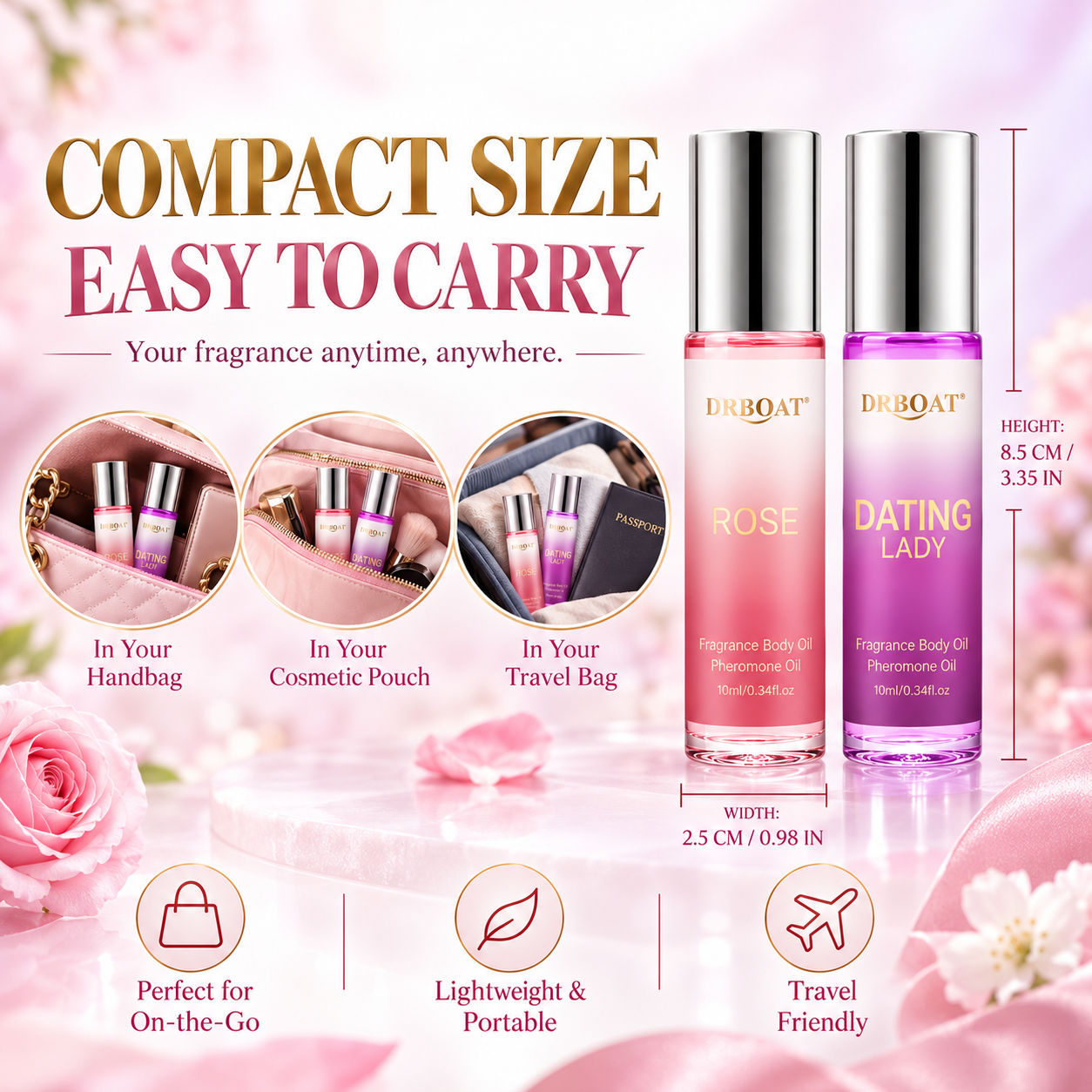 2개입 롤온 향수 오일 세트: 장미, 데이트, 달콤한  - Fragrance-Oils Perfume 리뷰 및 가격