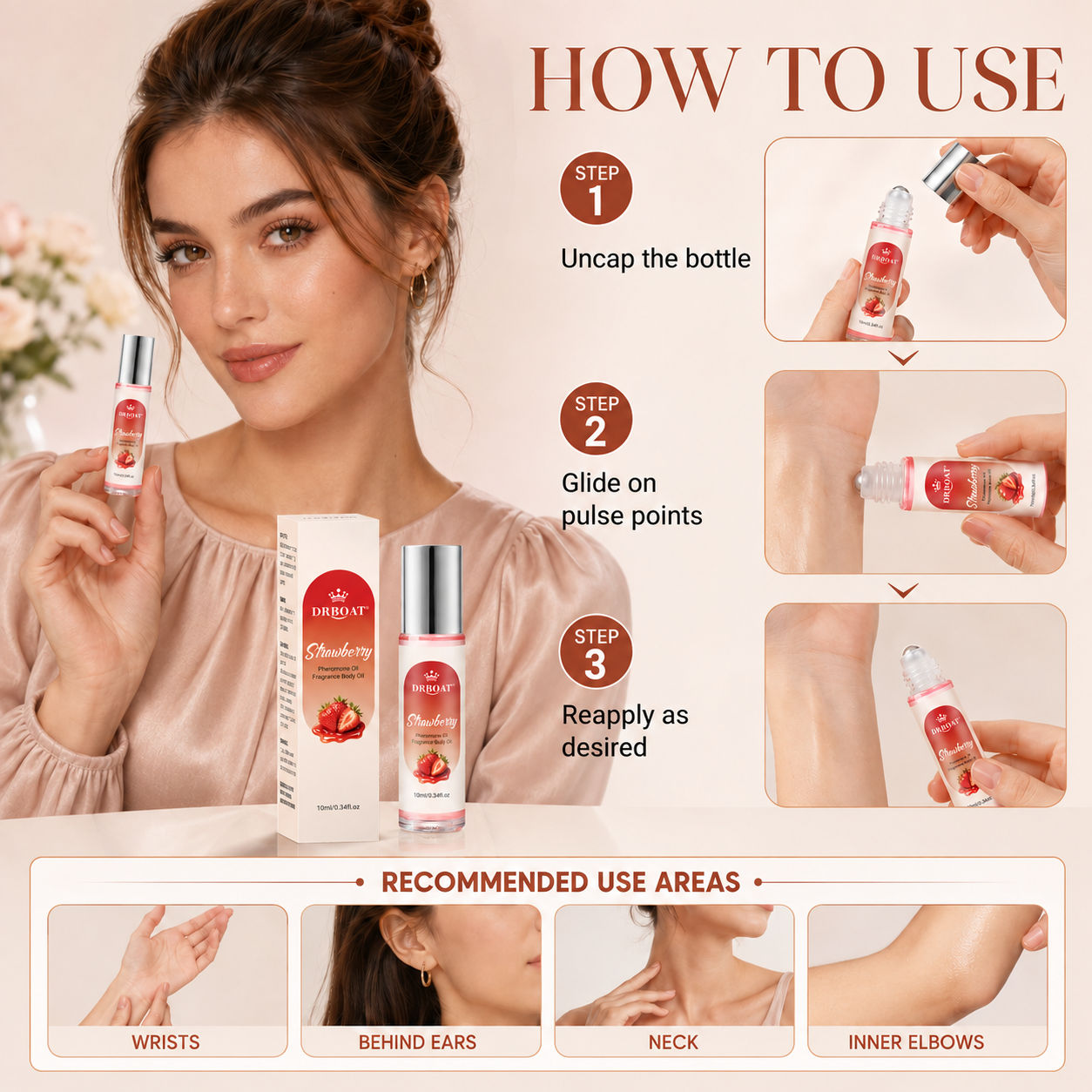 여성을 위한 딸기 향 롤온 향수 오일 10ml, 오래  - Fragrance-Oils Perfume 리뷰 및 가격